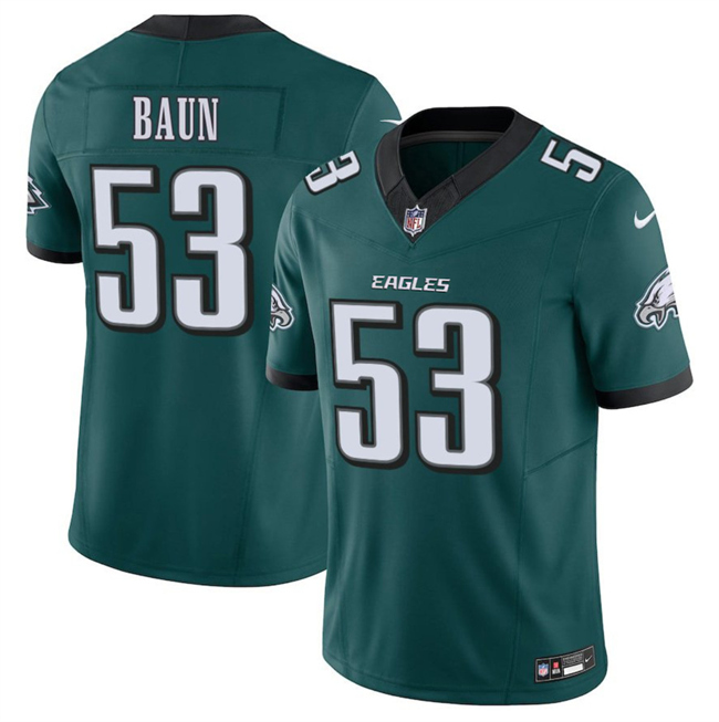 Men's Philadelphia Eagles #53 Zack Baun Green 2025 F.U.S.E. Vapor Untouchable Limited Stitched Football Jersey